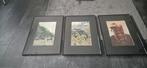 Fotolijst met Afrika foto s  / zwart, Ophalen, Zo goed als nieuw, Minder dan 50 cm, Minder dan 50 cm