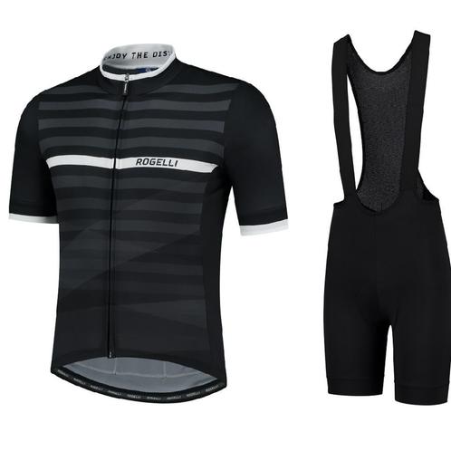 Fietskledingset Rogelli Stripe zwart wit   van 139,95 nu, Sport en Fitness, Wielrennen, Nieuw, Kleding, Verzenden