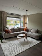 Luxe Ribbel Teddy Designbank – Beige Greige - Eyecatcher, Ophalen, Zo goed als nieuw, Stof