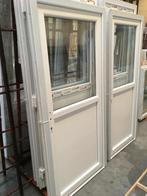 Kunststof buitendeur 98 x 215 1/2 glas wit RAL 9016, Doe-het-zelf en Verbouw, Kozijnen en Schuifpuien, Kunststof, Deurkozijn, Niet ingevuld