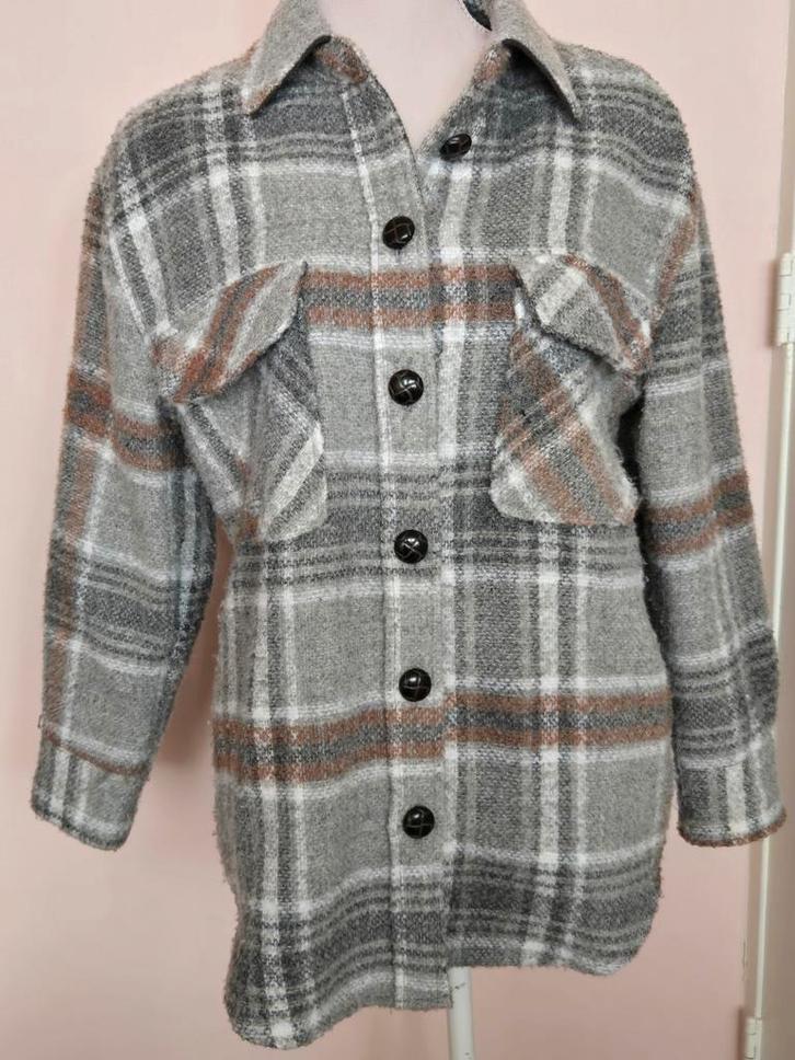 Geruite Jack - Ruimvallend & Zacht!, Kleding | Dames, Jasjes, Kostuums en Pakken, Zo goed als nieuw, Jasje, Maat 34 (XS) of kleiner