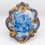 Delfts aardewerk plaquette met Bijbelse voorstelling, Ophalen of Verzenden