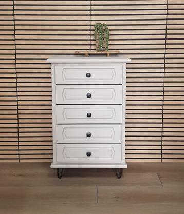 🌸 Mooie ladekast, 5 lades. Hairpin pootjes. Taupe kleur beschikbaar voor biedingen