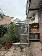 Kleine kas met moestuinbak 1,5 x 1,5 m - zelf demonteren!, Ophalen, Gebruikt, Kweekkas, Glas