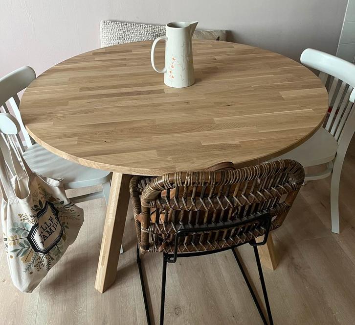 Rond eettafel 120 cm, WOOOD, Karwei, Huis en Inrichting, Tafels | Eettafels, Zo goed als nieuw, 100 tot 150 cm, Rond, Ophalen
