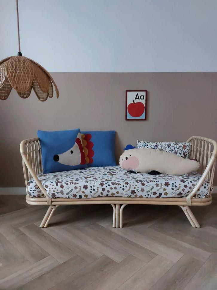 Rotan Leo & Moon juniorbed/peuterbed 170x75x70, Kinderen en Baby's, Kinderkamer | Bedden, Zo goed als nieuw, 140 tot 160 cm, 70 tot 85 cm