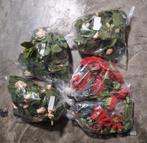5 guirlande 3 roze en 2 rode bloemen kunstbloemen, Huis en Inrichting, Ophalen of Verzenden, Gebruikt