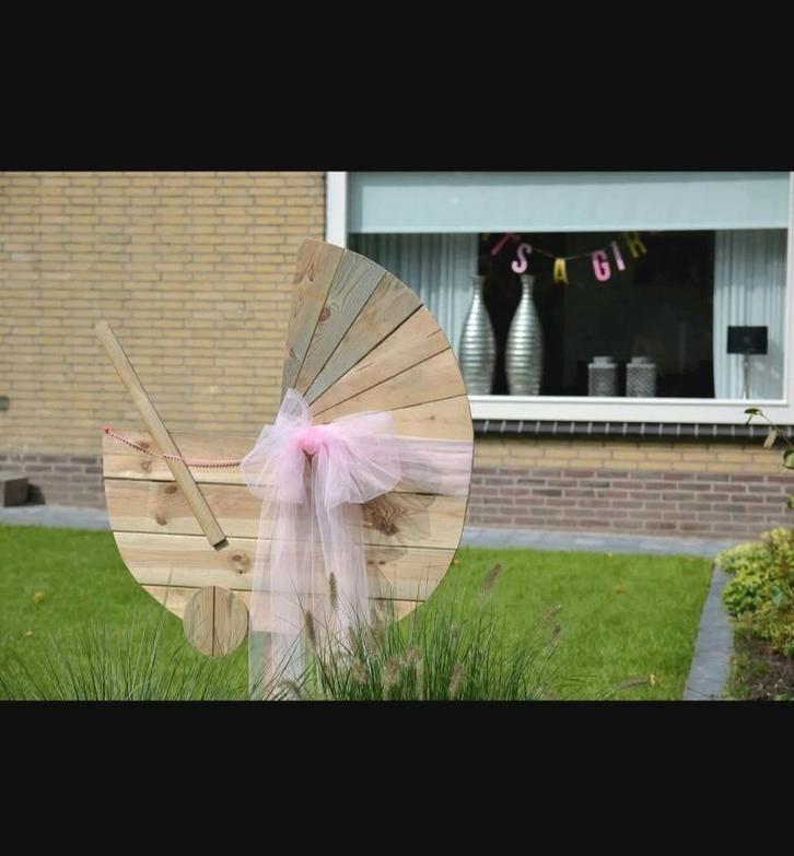 Te huur: geboortebord wieg., Kinderen en Baby's, Kraamcadeaus en Geboorteborden, Ophalen