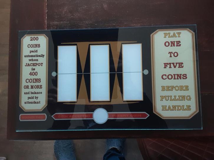 Bally Slotmachine Glas, Verzamelen, Automaten | Gokkasten en Fruitautomaten, Gebruikt, Overige munten, Ophalen of Verzenden