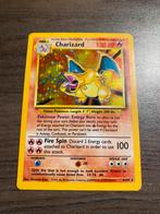 Base set charizard  4/102 holo pokemon kaart goede staat, Foil, Gebruikt, Ophalen of Verzenden, Losse kaart