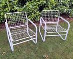 Twee vintage ikea Mölle stoelen metaal jaren 80 draadstoel, Ophalen, Gebruikt, Twee, Wit