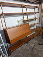 Mid Century wandmeubel / Vintage wandkast, Ophalen, Gebruikt, 150 tot 200 cm, Met klep(pen)