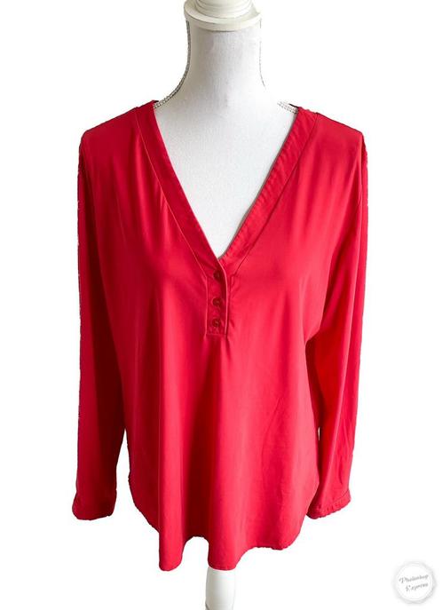 Mooie top van Studio Anneloes L/XL, Kleding | Dames, Tops, Zo goed als nieuw, Maat 46/48 (XL) of groter, Rood, Lange mouw, Ophalen of Verzenden