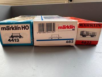 Marklin HO kiepwagons 4413 en hogeboordwagon 4623 beschikbaar voor biedingen