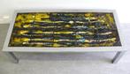 Vintage salontafel keramiek Space Age chroom Fat Lava, Ophalen, Minder dan 45 cm, Gebruikt, Vintage Space Age Fat Lava design chroom retro