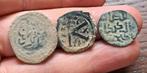 Set van 3 Arabisch-Byzantijnse munten om schoon te maken, Ophalen of Verzenden, Overige landen, Losse munt