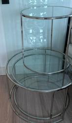 Salontafel, Huis en Inrichting, Tafels | Salontafels, Ophalen, Rond, 50 tot 100 cm, Glas