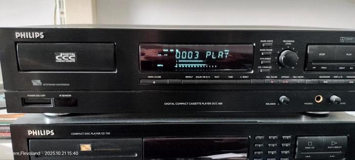Philips DCC 600 Digital Compact Cassette Speler, Audio, Tv en Foto, Cassettedecks, Enkel, Philips, Ophalen of Verzenden