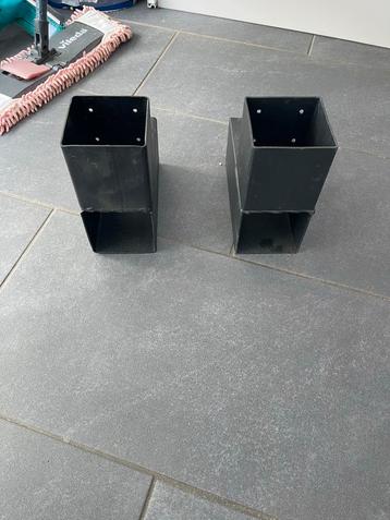 Balkverbinders 9x9 cm - Staal 2 stuks beschikbaar voor biedingen