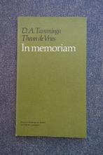 D.A. Tamminga & Theun de Vries. In memoriam, Ophalen of Verzenden, Zo goed als nieuw, Nederland