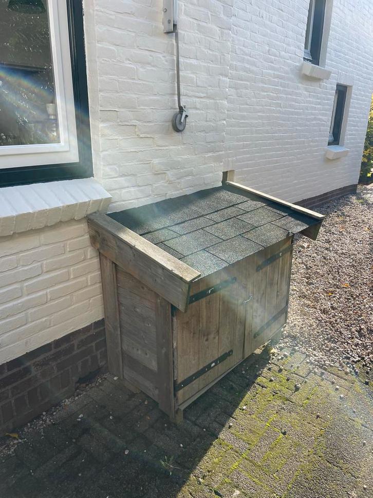 Buiten Hok / Opbergbox, Tuin en Terras, Bergingen en Tuinkasten, Gebruikt, Overige typen, Hout, Ophalen