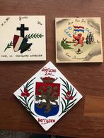 1940 Verzet. Drie tegels ter herdenking. Goede staat., Verzenden, Landmacht, Nederland, Boek of Tijdschrift