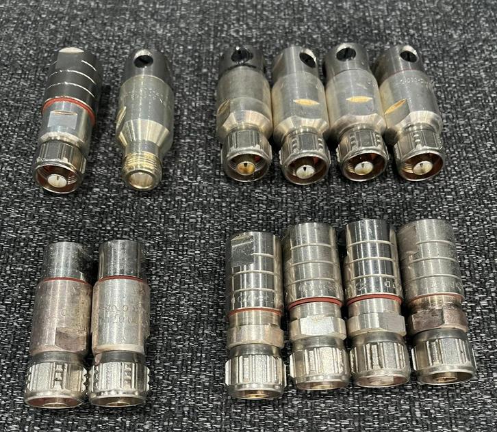 12 type-N coax pluggen, RFS Spinner ?, Telecommunicatie, Antennes en Masten, Gebruikt, Ophalen of Verzenden