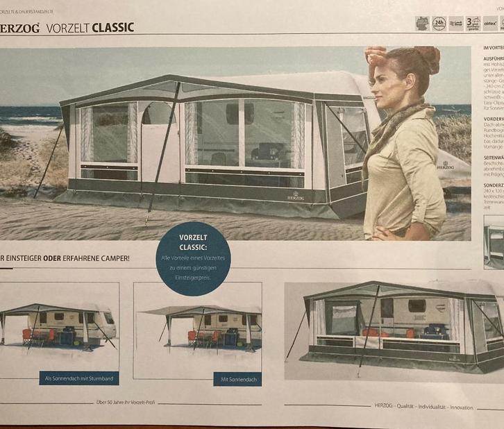 Voortent caravan Hobby 460, Caravans en Kamperen, Overige Caravans en Kamperen, Zo goed als nieuw, Ophalen