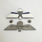 Metalen parawing B, Ophalen of Verzenden, Landmacht, Nederland, Lintje, Medaille of Wings