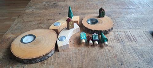 Jaarring jaarstekers seizoentafel waxinelichtje hout, Hobby en Vrije tijd, Overige Hobby en Vrije tijd, Nieuw, Ophalen of Verzenden