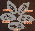 schminksjabloon Q K queen king tulp klomp 1,29pst NIEUW, Ophalen of Verzenden, Nieuw, Schmink, Overige