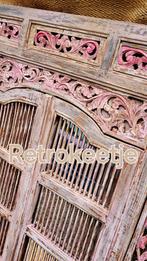 Roze/Houtsnijwerk/Balinese/Spiegel/Luik/XXXL, Antiek en Kunst, Ophalen