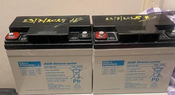 Gel accu’s 2 x 33 ampere 2 stuks 80 euro beschikbaar voor biedingen