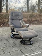 Stressless relax fauteuil met voetenbank, Huis en Inrichting, Fauteuils, Ophalen of Verzenden, Zo goed als nieuw, 75 tot 100 cm