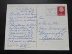 Gelopen kerstkaart uit 1953 met stempel VVV Valkenburg, Ophalen of Verzenden, 1940 tot 1960, Gelopen, Limburg