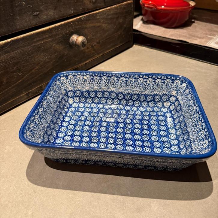 Bunzlau ovenschaal Lace, Huis en Inrichting, Keuken | Servies, Zo goed als nieuw, Schaal of Schalen, Overige stijlen, Keramiek