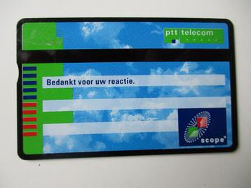 telefoonkaart Scope PTT telecom.  beschikbaar voor biedingen