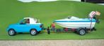 Playmobil Pick-up met speedboot 6864 + multiplay setje 9854, Ophalen of Verzenden, Gebruikt, Complete set