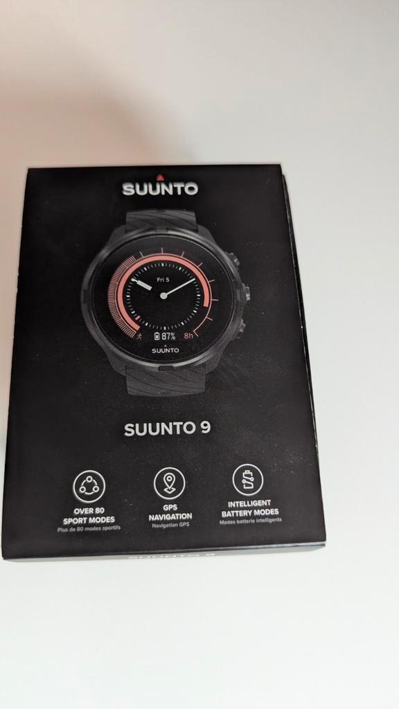 Suunto 9 All Black, Sieraden, Tassen en Uiterlijk, Sporthorloges, Zo goed als nieuw, Windows, Zwart, Afstand, Calorieverbanding