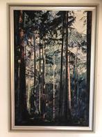 t.k.Klaas Visser Enschede bosgezicht gesign1961 80x120cm, Ophalen