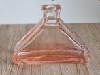 Prachtige Vintage Pressed Glass Kandelaar Vaas Glas Amber, Antiek en Kunst, Verzenden