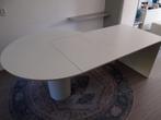 Eettafel uitschuifbaar wit, Huis en Inrichting, Tafels | Eettafels, Gebruikt, Verzenden, 50 tot 100 cm, 150 tot 200 cm