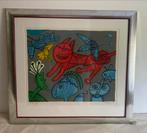 Corneille kleurijke Litho La Femmes et l’oiseau, Ophalen