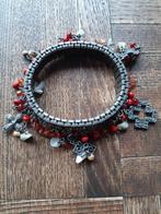 Rekarmband met bedels en kralen, Sieraden, Tassen en Uiterlijk, Armbanden, Ophalen of Verzenden, Zo goed als nieuw, Zilver