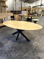 Eiken eettafel Ovaal 200x115x76 cm, 100 tot 150 cm, Eikenhout, Ophalen of Verzenden, Vijf personen of meer