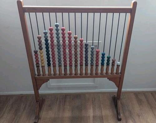 Authentiek Oud School Telraam / Abacus, Antiek en Kunst, Curiosa en Brocante, Ophalen