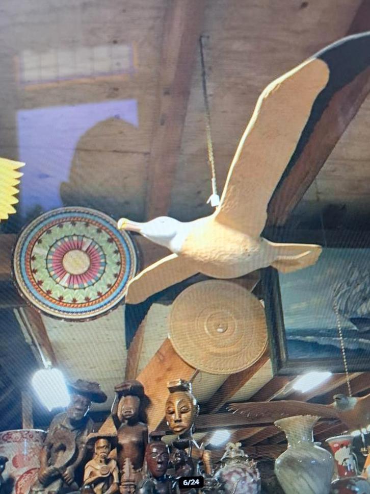 Houten vogel decratief, Antiek en Kunst, Kunst | Beelden en Houtsnijwerken, Ophalen