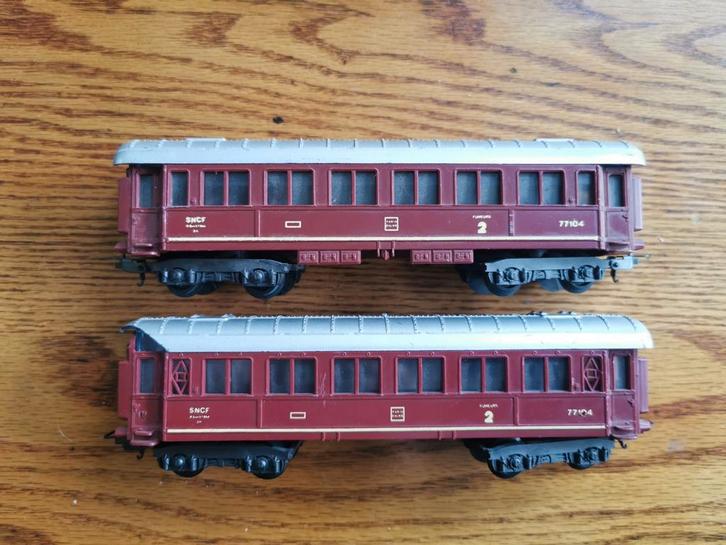 Lima SNCF Wagon Set - Vintage Treinwagons, Hobby en Vrije tijd, Modeltreinen | H0, Gebruikt, Wagon, Gelijkstroom, Lima, Analoog