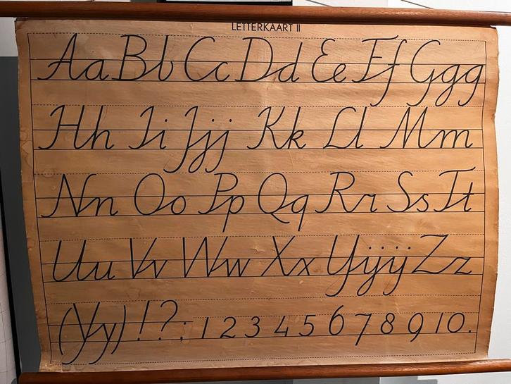 Onderwijsplaat Letterkaart II, Antiek en Kunst, Antiek | Schoolplaten, Overige thema's, Ophalen