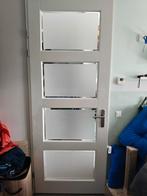 Opdek binnendeur met glazen middengedeelte, Ophalen, 80 tot 100 cm, Binnendeur, Zo goed als nieuw